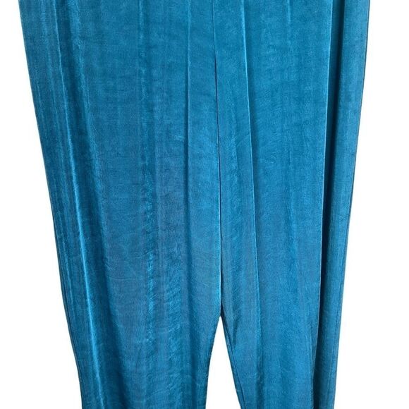 🔴ATOC Women's Pants Elastic Waist Stretchy Teal Green Size S/M - Picture 3 of 9